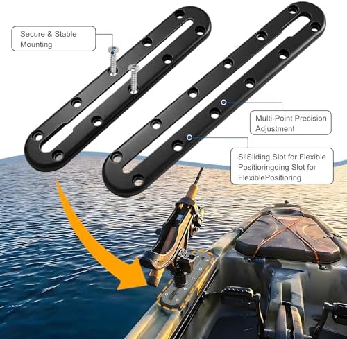 Kayak Track Mount 4 Pack — Dual-Length Set (2 x 9 10-Hole + 2 x 10.5 12-Hole) Low-Profile Kayak Rail Tracks for Rod Holders, Paddle Holders, Cup Holders, Cleats, Transducers - Image 5
