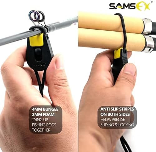 SAMSFX Fishing Belt, Stretchy Fishing Rods Ties Rod Wraps - Image 3