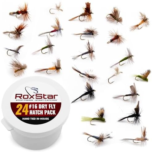 RoxStar Fishing Fly Shop, Premium Stimulator Dry Fly Assortment, Emerger Hatch Pack, Nymph Fly Hatch Pack for Trout and Bass by RoxStarFishing
