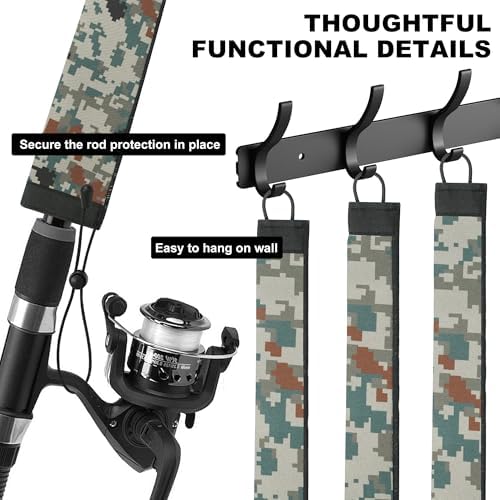 Neoprene Camo Fishing Rod Sleeves,Fishing Pole Sleeves,Fishing Rod Socks - Image 5