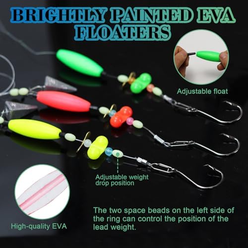 Catfish Float Rigs, 6/0 or 8/0 Circle Hooks, 3 or 6 Pack - Image 4