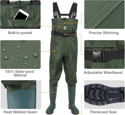 TIDEWE Chest Waders for Men Women, Waterproof Fishing Waders - Image 3