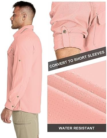 33,000ft Men's Long Sleeve Sun Protection Shirt UPF 50+ UV Quick Dry Cooling Fishing Shirts for Travel Safari Camping Hiking - Image 3