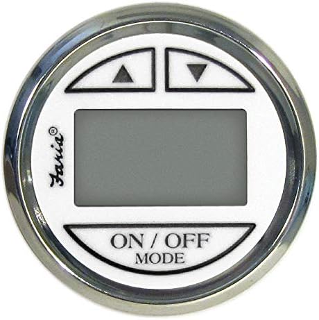FARIA BEEDE 13850 Chesapeake Stainless Steel Depth Sounder (Transom Mounted Transducer) SN2011-2, White, 53 mm by Unknown