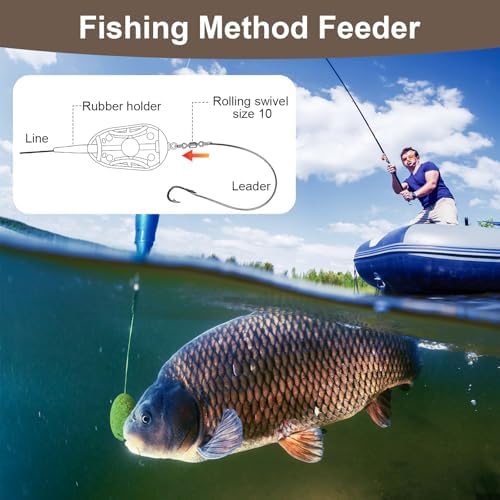 DONQL 3PCS Inline Method Feeders Cage Feeder Fishing Carp Fishing - Image 6