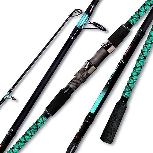 Fiblink Surf Fishing Rod Portable Travel Surf Spinning Rod 2 Piece/3 Piece/4 Piece Carbon Fiber Saltwater Fishing Rod 9'/10'/12'/13'/15' by Fiblink