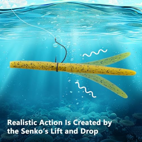 5'' Senko Bait Soft Stick Worms for Wacky Rig Bass Fishing - Image 4