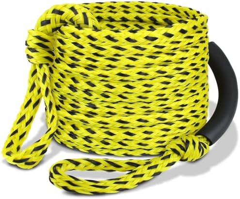 Boat Tow Rope 60ft 1-6 Riders, Floating Ropes for Towable Tubes by Vortexain