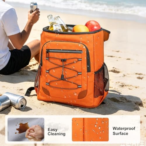 Backpack Cooler Insulated Leakproof, Soft Cooler Backpack for Beach - Image 5