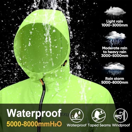 APEXUP Packable Rain Jacket Men Waterproof Lightweight Raincoat with Hood - Image 3