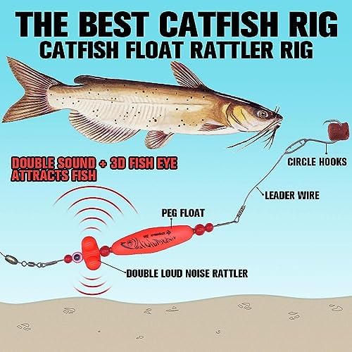 Catfish-Rig-for-Bank-Fishing-Catfishing-Tackle-Floats-with-Rattler-Santee Cooper Rig Equipment - Image 2
