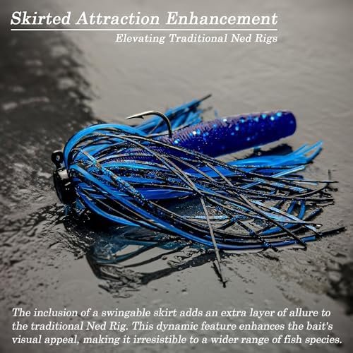 Ned Rig Kit with Ned Rig Jig Heads Hook Bait Worm for Bass Fishing - Image 4