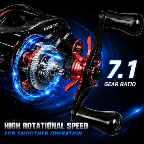 DC Baitcasting Reel with Smart Digital Brake, Anti-Backlash Fishing Reel with Signature DC Sound, Easy-Control 7.1:1 Baitcaster for Beginners & Bass Fishing - Image 6