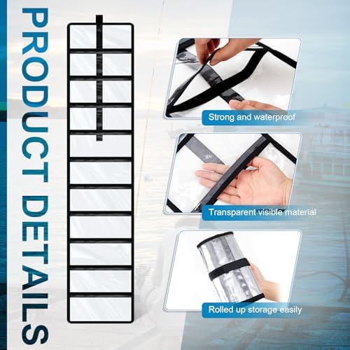 Soulchen 2 Pcs Roll Up Fishing Lure Wraps Bag Set, Black - Image 3
