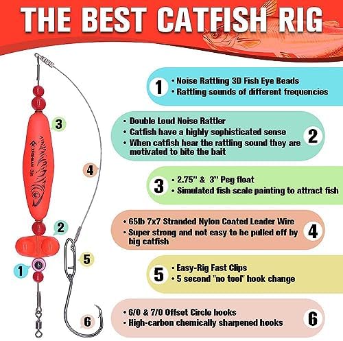 Catfish-Rig-for-Bank-Fishing-Catfishing-Tackle-Floats-with-Rattler-Santee Cooper Rig Equipment - Image 3