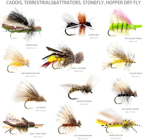 Outdoor Planet 24/48/66/72 Premium Hand Tied Fly Fishing Flies Assortment | Fly Boxes Included | Dry, Wet, Nymphs, Streamers, Wooly Buggers, Terrestrials | Trout, Bass Lure Set, Kit, Gift - Image 3