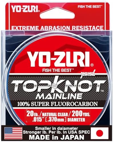 Yo-Zuri Topknot Mainline Natural Clear 200 Yards Fluorocarbon Fishing Line by DUEL