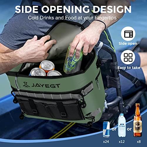 Kayak Cooler Behind Seat - Waterproof Cooler Bag Compatible with Lawn-Chair Seat Kayak，Kayak Accessories Camping Cooler, Portable Ice Chest for Fishing, Beach, Travel,Picnic, Cooler Leak-Proof - Image 2
