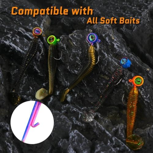 FishTrip Crappie Jig Heads, 25/40Pcs Fishing Jig Hooks for Crappie Bass - Image 5
