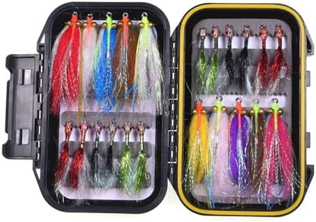 Fly Fishing Lures 22pcs/Box Fly Fishing Flies Kit 3D Fish Eye Epoxy Minnow Saltwater Streamer Bonefish Trout by Unknown