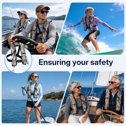 Inflatable PFD Life Jackets for Adults, 33g CO2 Cylinder - Image 5