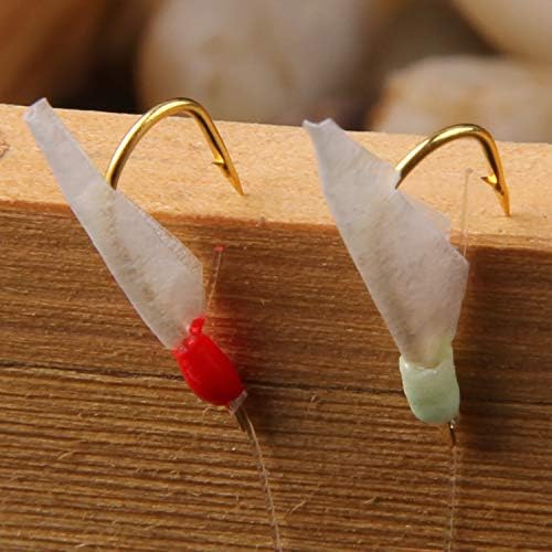 Fishing Rigs Saltwater Bait Lures, 10 Packs Bait Rigs Luminous with Fish Skin Feather Hook Size 4 6 8 - Image 6