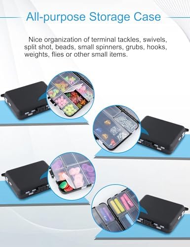 Hlotmeky Small Tackle Box Organizer 4 Pack Mini Tackle Boxes Plastic Fishing Organizer Tackle Storage Containers Kayak Fly Boxes - Image 5