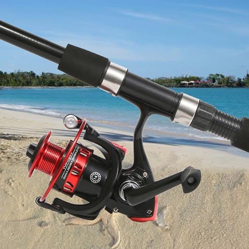 Tripquips Fishing Rod, 6.9ft 2Pcs Telescopic Fishing Rods Set, Carbon Fiber Fishing Pole, 2PCS Spinning Rod and Reel Combo with Carrier Bag Freshwater Fishing Rod and Reel Combos Kits Fishing Gear-Red - Image 7