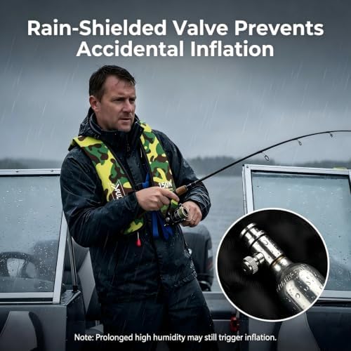 Automatic Inflatable Life Jacket | Low Profile PFD for Adults | Compact Design Self Inflating Life Vest | Supports up to 330 lbs - Image 2