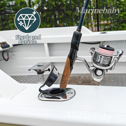 2PCS Flush Mounting Fishing Rod Holders with Rubber Cap, Liner and Gasket (Screws Included) - Image 2