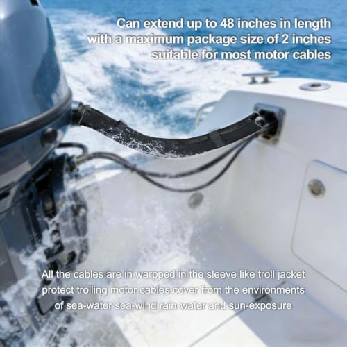 48" Trolling Motor Cable Sleeve - Wire Cover for Boat - Image 6