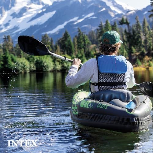 INTEX Challenger Inflatable Kayak Series: Includes Deluxe 86in Kayak Paddles and High-Output Pump – SuperStrong PVC – Adjustable Seat with Backrest – Removable Skeg – Cargo Storage Net - Image 6