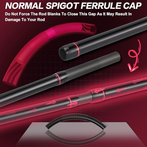 Sougayilang Surf Fishing Rod Portable Travel MH/H Surf Spinning Rod 4 Piece Carbon Fiber Saltwater Fishing Rod 10'/11'/12'/15' - Image 2