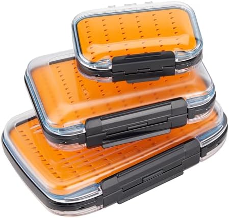 Gonex Fly Boxes for Fly Fishing files Jigs Waterproof Double Sided Fly Case by Gonex