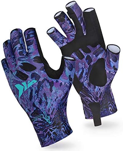 KastKing Sol Armis UPF50+ Fingerless Fishing Gloves, Men and Women by KastKing