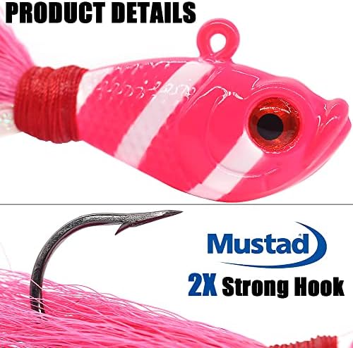Bucktail-Jigs-Saltwater-Hair-Jigs-Head -Fishing-Lures-Assorted Kit - Image 3