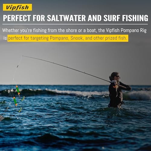 Pompano Rig Saltwater Surf Fishing Rigs – Double Drop Leader Rigs with Hooks, Floats, Beads & Snap – Easy Pre-Tied Terminal Tackle for Pompano, Whiting, Redfish - Image 5