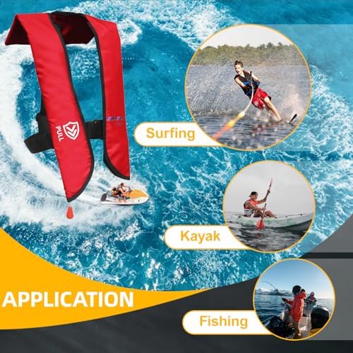 Manual Inflatable Life Jacket for Adults| Supports up to 330 lbs - Image 6