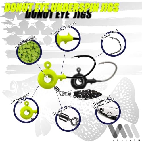 Crappie Tube Lures Jig Heads Soft Plastic Baits Worms Kit - Image 4