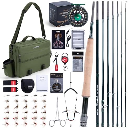 Goture Fly Fishing Kit & Gear Bag, 9FT Fly Rod and Reel Combo by Goture