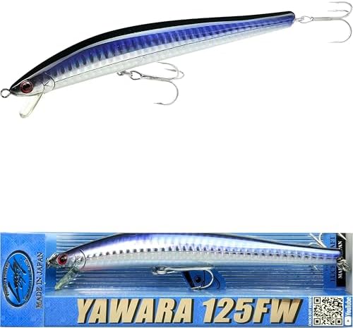 Lucky Craft FlashMinnow 125 YAWARA Saltwater Fishing Lure, Jerkbait for Halibut and Sea Bass, Long Casting Fishing Gear, Slow Sinking 5in 0.7oz, Tackle Box and Fish Accessories by LuckyCraftUSA