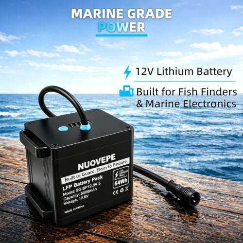 12V Portable Lithium Fish Finder Battery Kit, Aluminum Alloy Case - Image 2