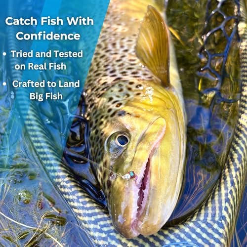 Rainbow Warrior Fly Nymph 12 Pack – Sizes 14, 16, 18 – Hand-Tied Trout Flies for Fly Fishing Kits and Fly Boxes, Wet Flies for Euro Nymphing, Tungsten Bead, Bass and Panfish - Image 4