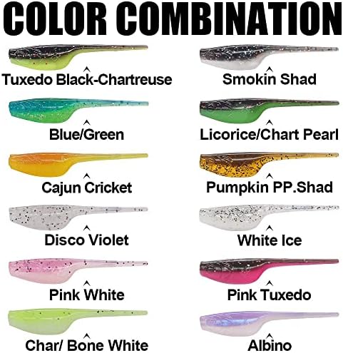 Crappie-Baits- Plastics-Jig-Heads-Kit-Shad-Minnow-Fishing-Lures-for Crappie-Panfish-Bluegill-40 &135 Piece Kit - Image 3