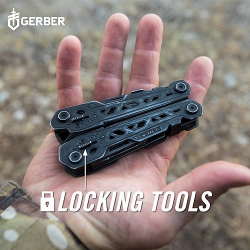 Gerber Truss 17-in-1 EDC Multitool Pliers, Pocket Knife with Sheath, Black - Image 4