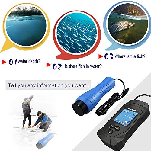 LUCKYLAKER Depth Handheld Fish Finder Display Boat Ice Fishing Finder Sonar Portable Wired Fish Finders Transducer LCD Monitor - Image 3