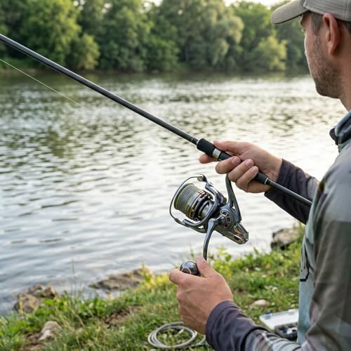 Fishing Spinning Reel, 10000/12000 Saltwater Spinning Reel, 45LBS Max Drag, CNC Aluminum Screw-in Handle & Spool, Oscillating Guide Rod System, Surf Fishing Reel for Beach & Boat Fishing - Image 7