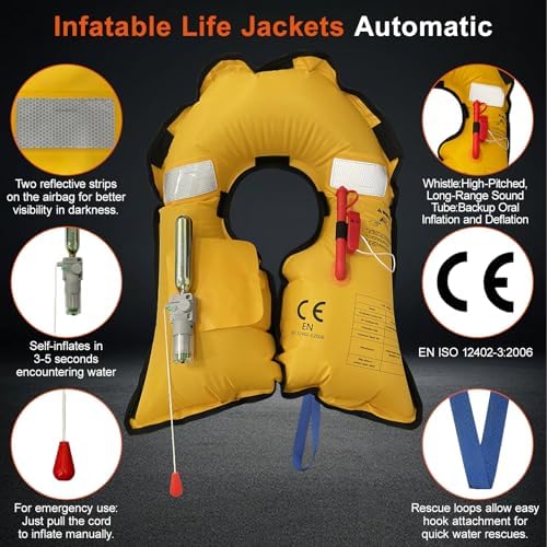 Automatic/Manual Inflatable Life Jacket for Adults | Water Sports - Image 2