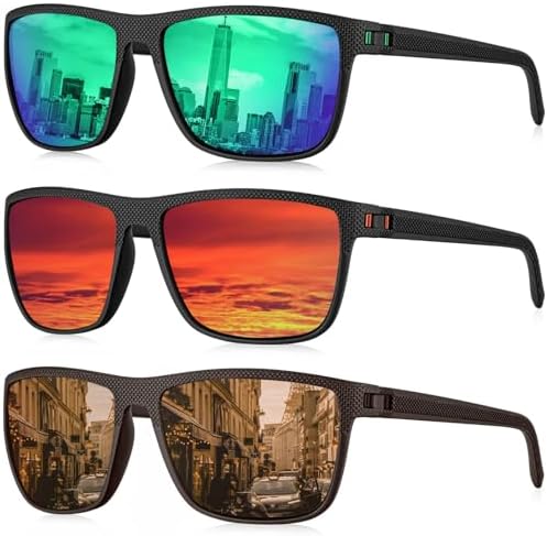 KALIYADI Polarized Sunglasses for Men, Lightweight Sun Glasses with UV Protection for Driving Fishing Golf by KALIYADI