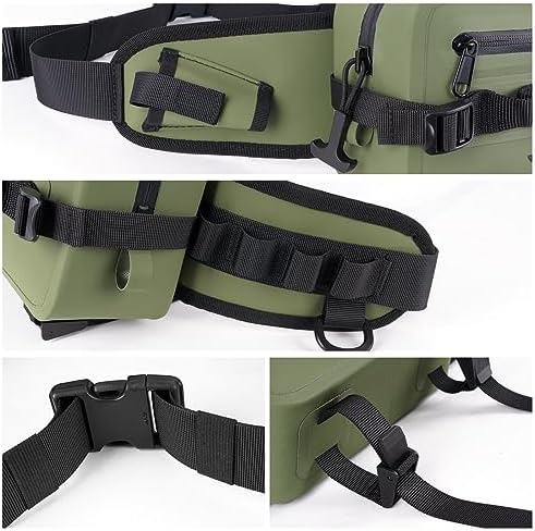 thkfish Waterproof Fishing Waist Pack，Fishing Tackle Bag Fanny Pack with Adjustable Strap Fishing Rod Holder,Airtight Zipper Closure,Lightweight Sling Fishing Waist Bag for Fly Fishing, Kayaking - Image 6